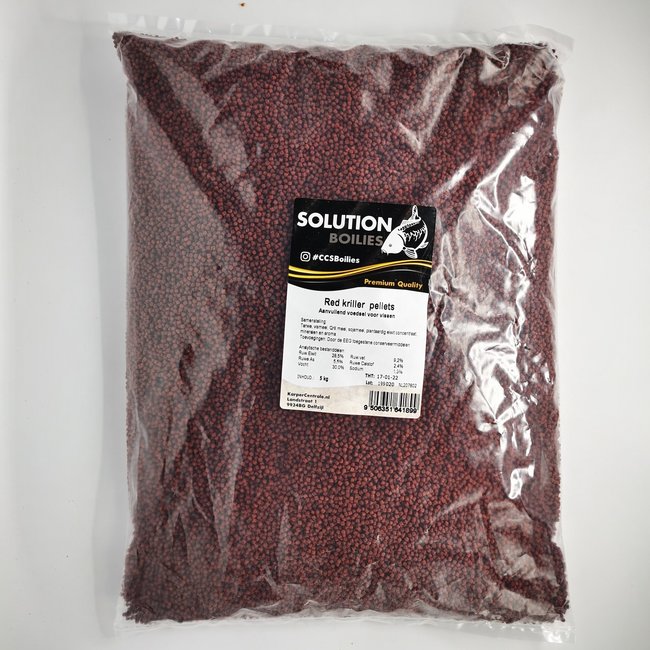 Solution Boilies Red Kriller Hard Feeding Pellets | 5KG