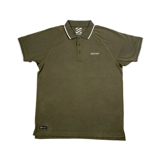 Sonik Green Raglan Polo