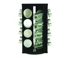 S&P Kruidenrek zwart met 16 potjes serie Soho