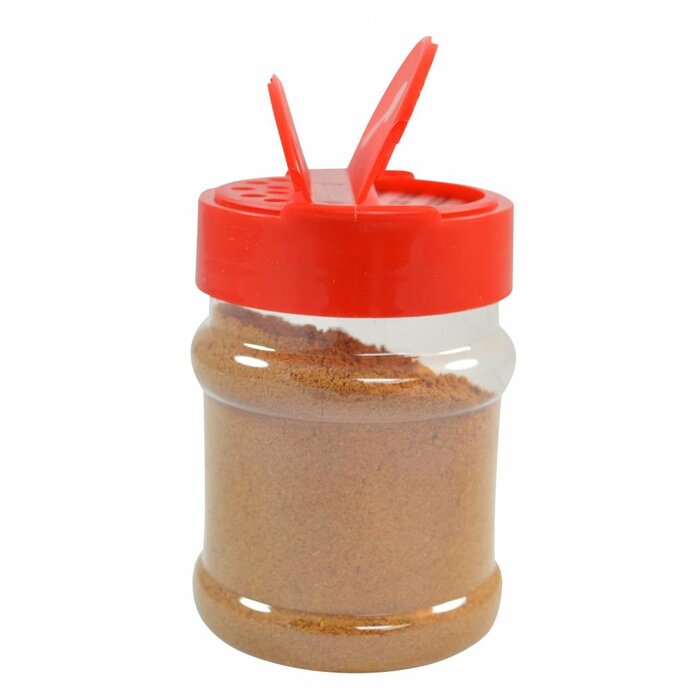 Strooibus kunststof 230 ml met rode deksel