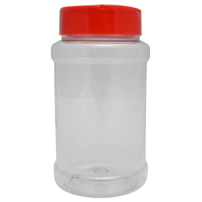 Strooibus kunststof 500 ml met rode deksel