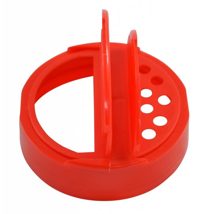 Strooibus kunststof 500 ml met rode deksel