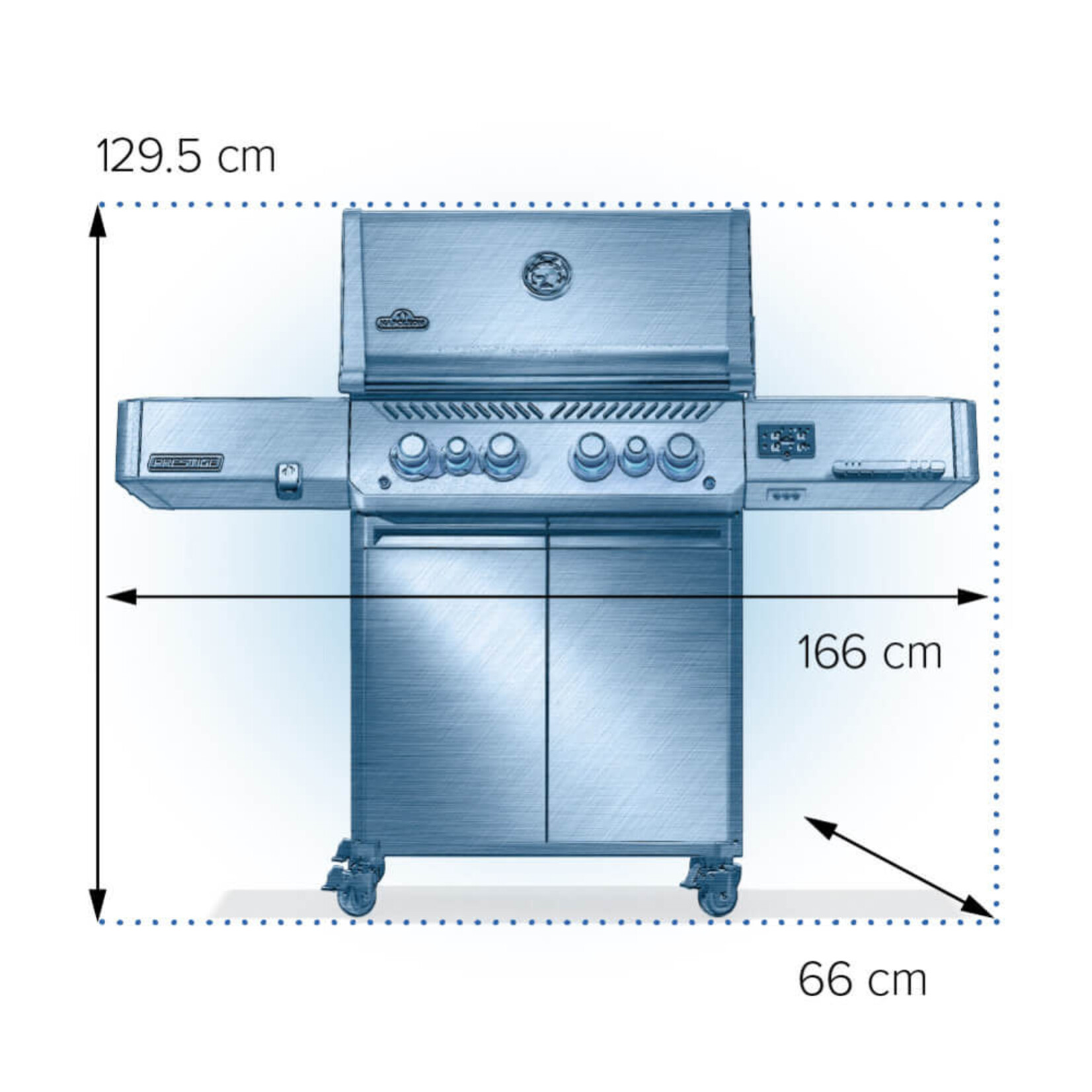 Napoleon NapoleonPhantom Prestige® 500 Connected  met infrarode zij- en achterbrander, matzwart