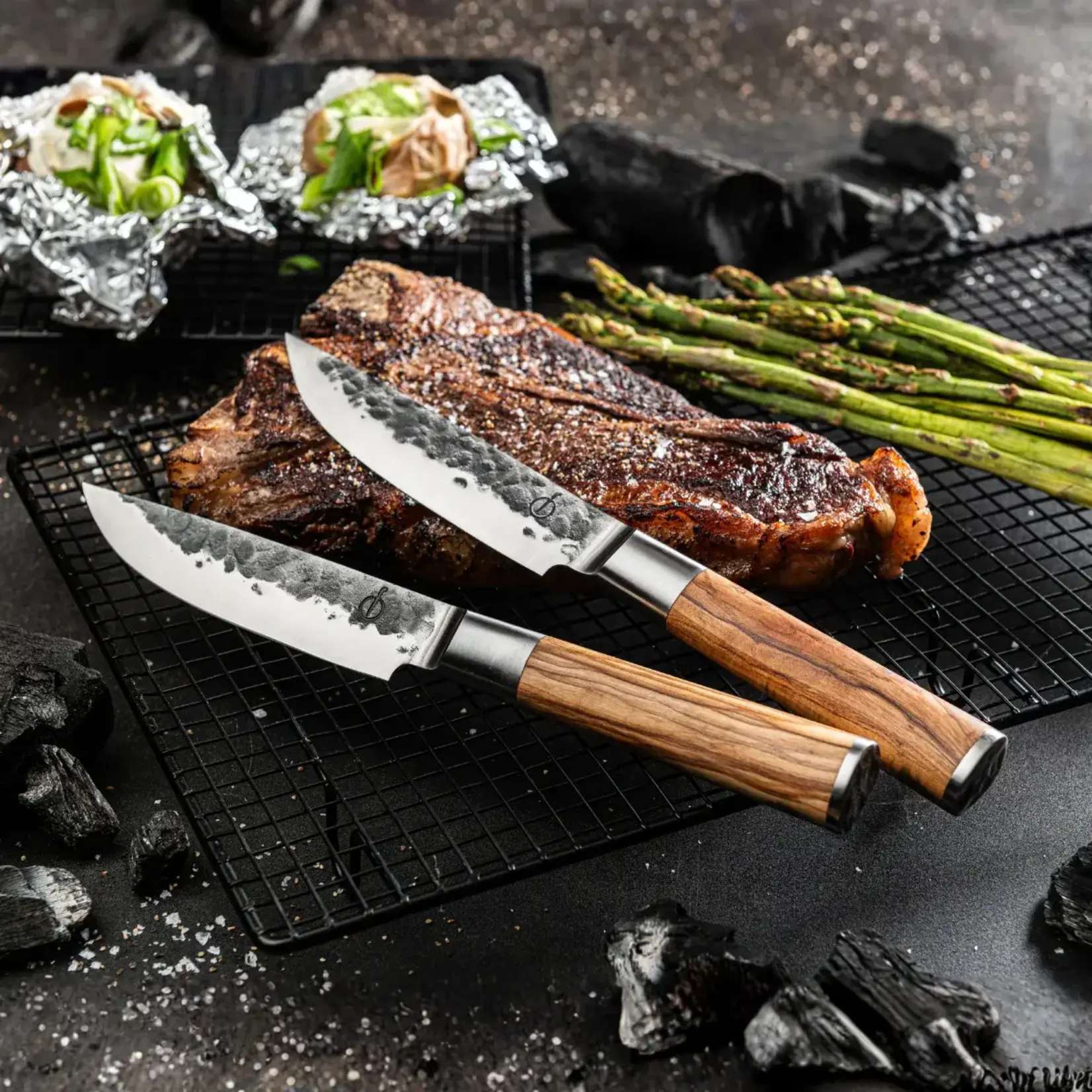 Boska Forged Steakmessen Olive  Set van 4 - XXL