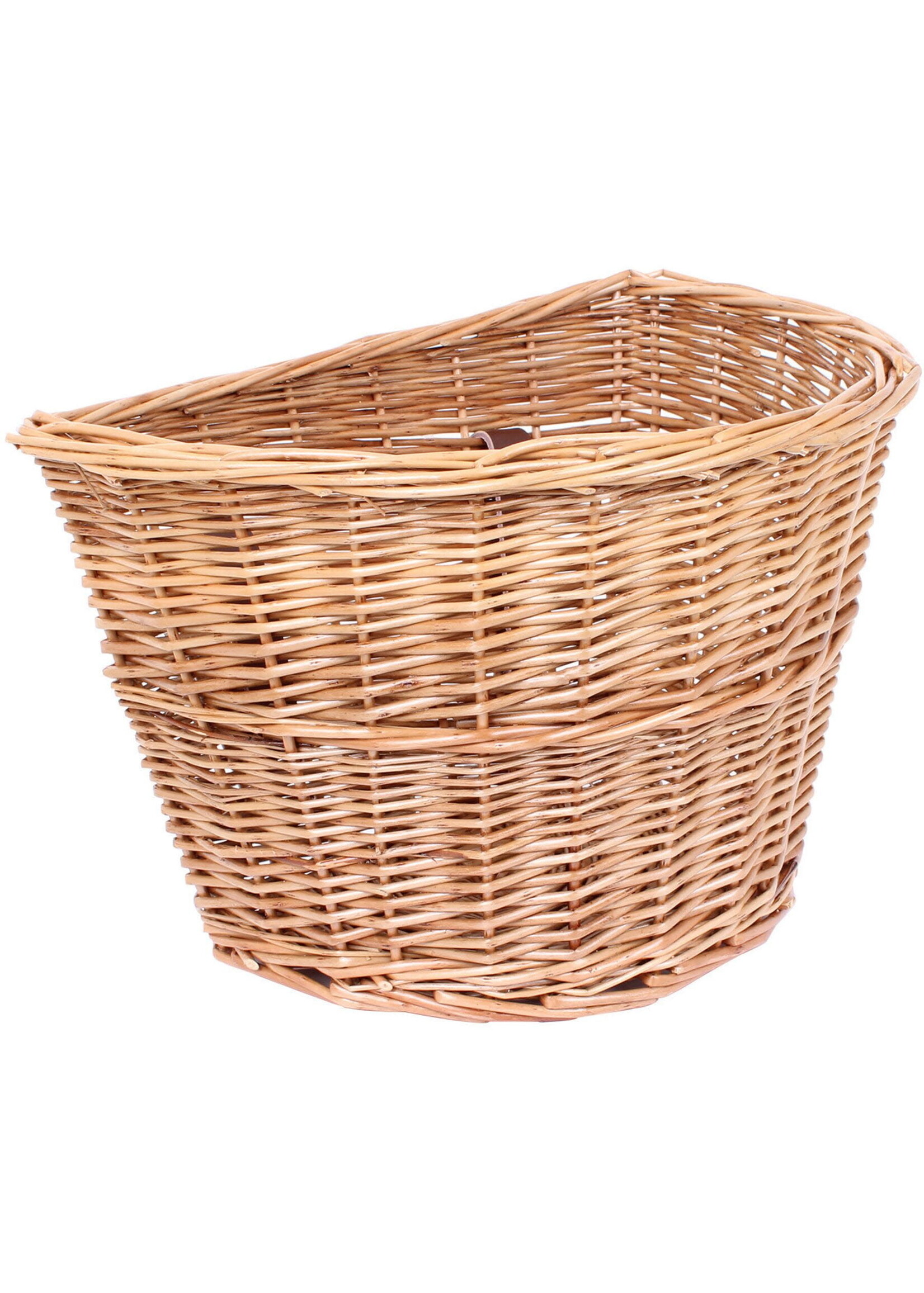 M:Part D Shaped wicker basket with leather straps