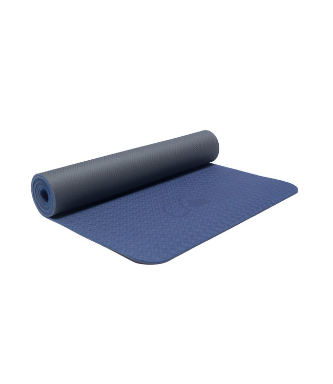 Yogamatte öko Grip TPE extra dick Indigo - Lotus