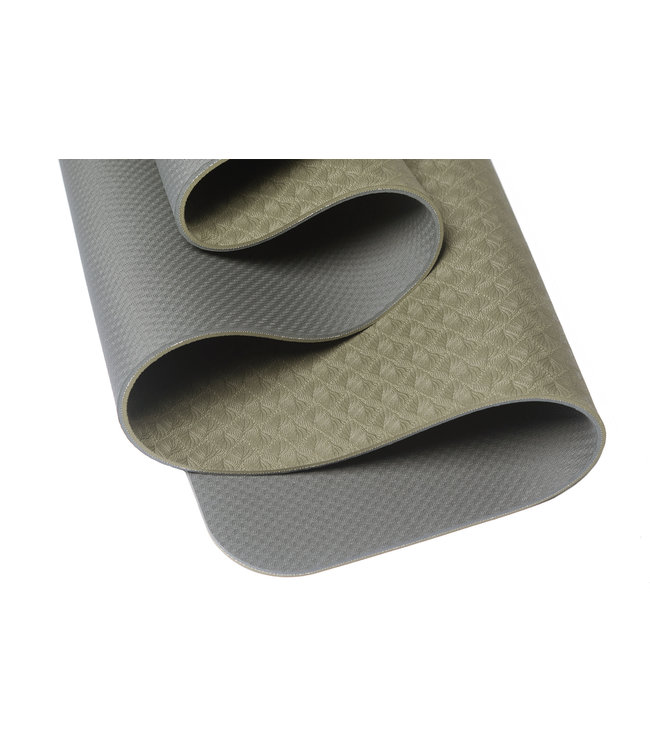 Yogamatte öko Grip TPE extra dick Dunkelgrün - Lotus