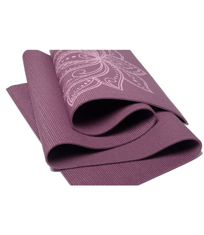 Yogamatte sticky extra dick Lotus Blume Dunkelviolett - Lotus