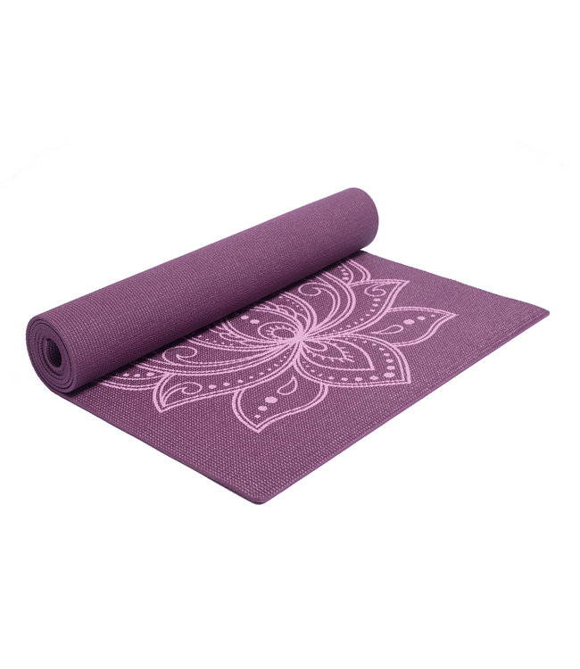 Yogamatte sticky extra dick Lotus Blume Dunkelviolett - Lotus