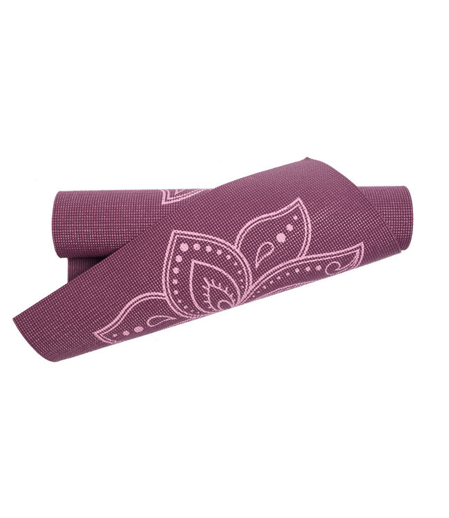 Yogamatte sticky extra dick Lotus Blume Dunkelviolett - Lotus