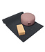 Anfänger Set Yogamatte, Meditationskissen und Block Schwarz