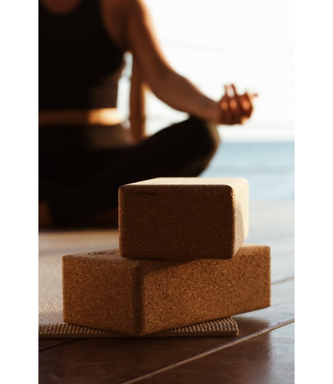 Yoga Block öko Naturkork Lotus Blume - Lotus