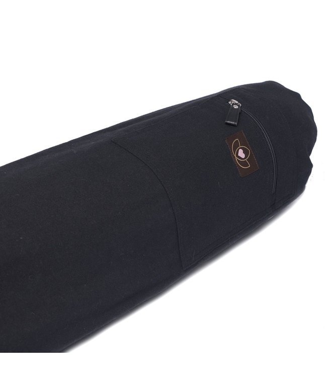 Yogatasche mit Kordelzug Baumwolle öko Schwarz - Lotus
