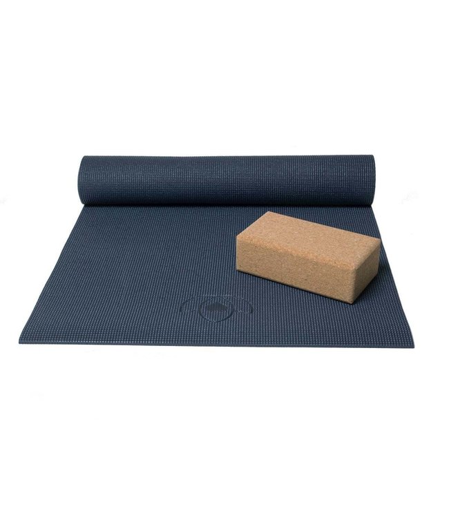 Basis Set Yogamatte und Block Indigo