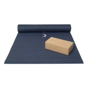 Lotus Basis Set Yogamatte und Block Moon Indigo