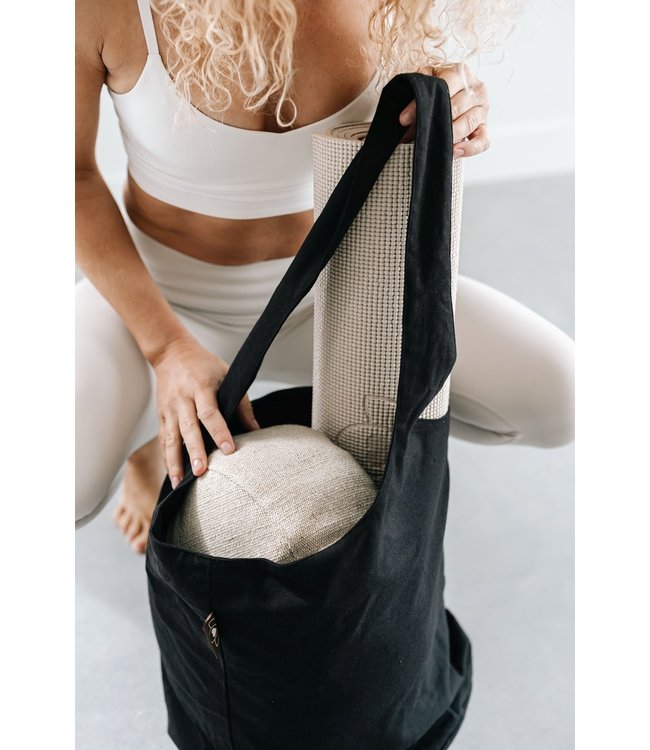 Meditationskissen Tasche Schwarz - Lotus
