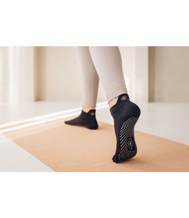 Yoga Socken rutschfest Schwarz - Lotus