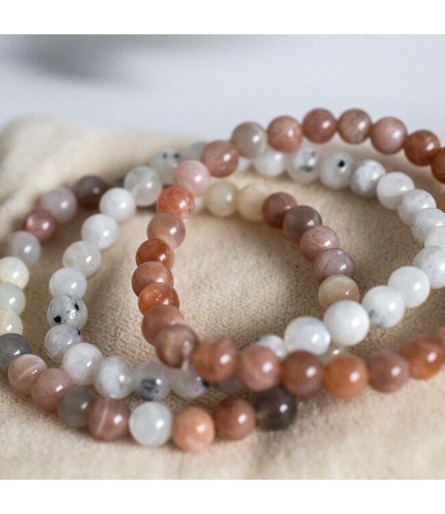 Regenbogen Mondstein Armband - Pure