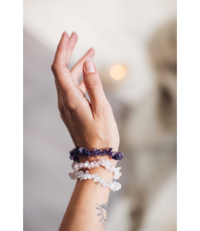 Bergkristall gespalten Armband - Pure