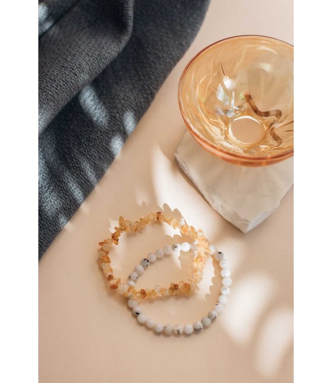 Citrin gespalten Armband - Pure