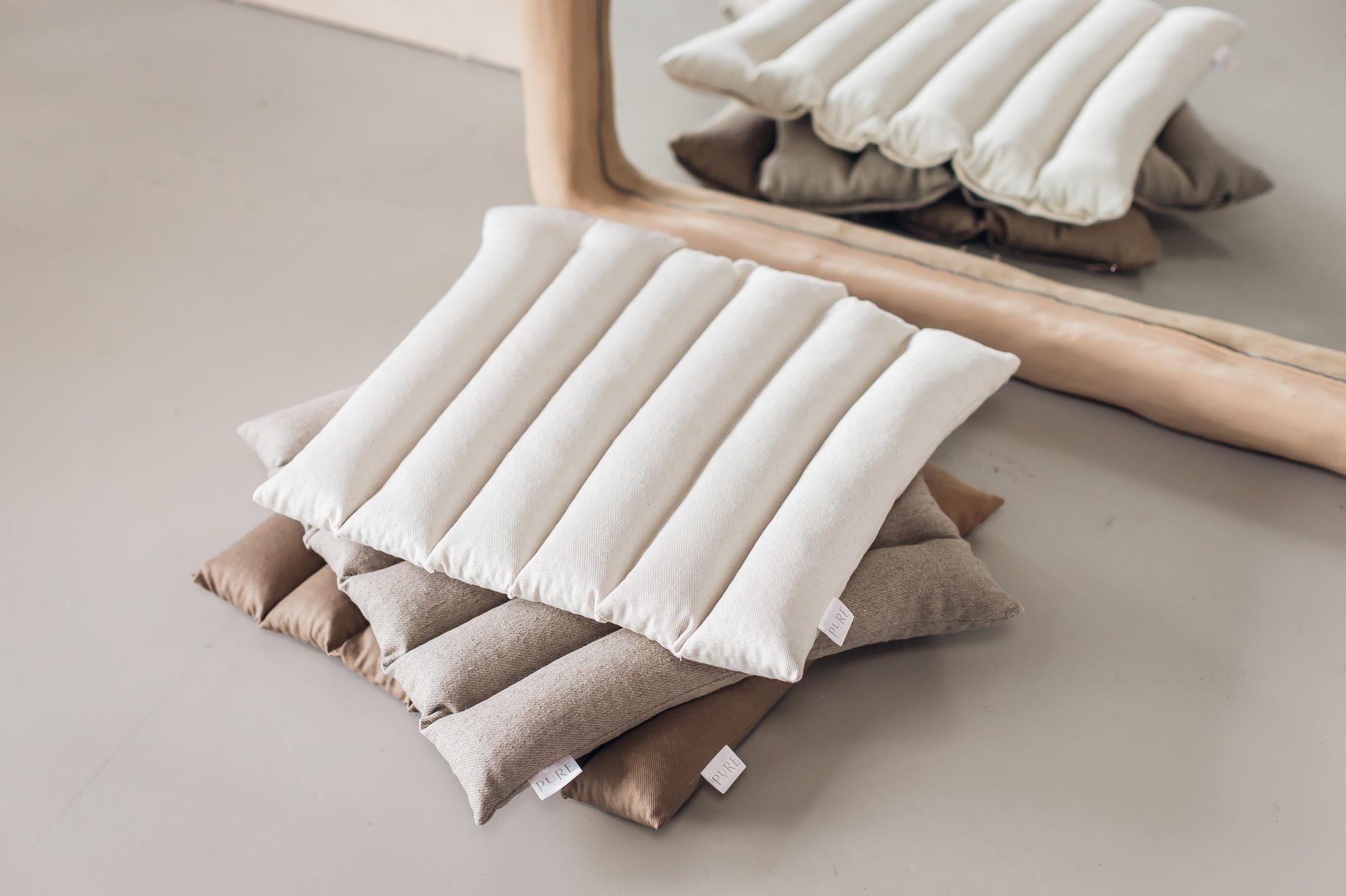 Bolster beige rond - Pure - Superyoga