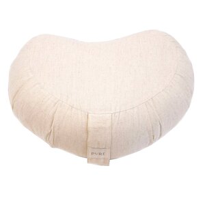 Pure Meditationskissen öko Leinen natürliche Farbe Halbmond - Pure