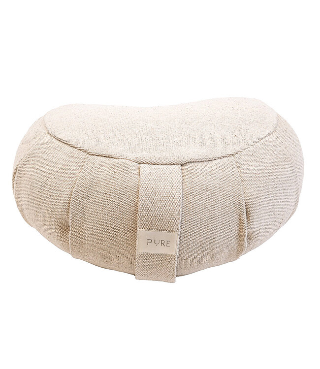 Meditationskissen öko Jute natürliche Farbe Halbmond - Pure
