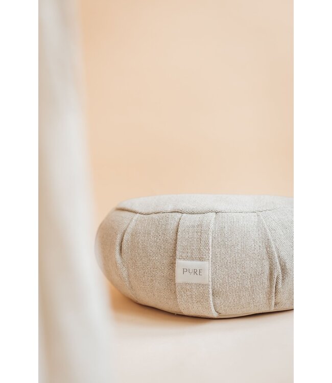 Meditationskissen öko Jute natürliche Farbe Halbmond - Pure