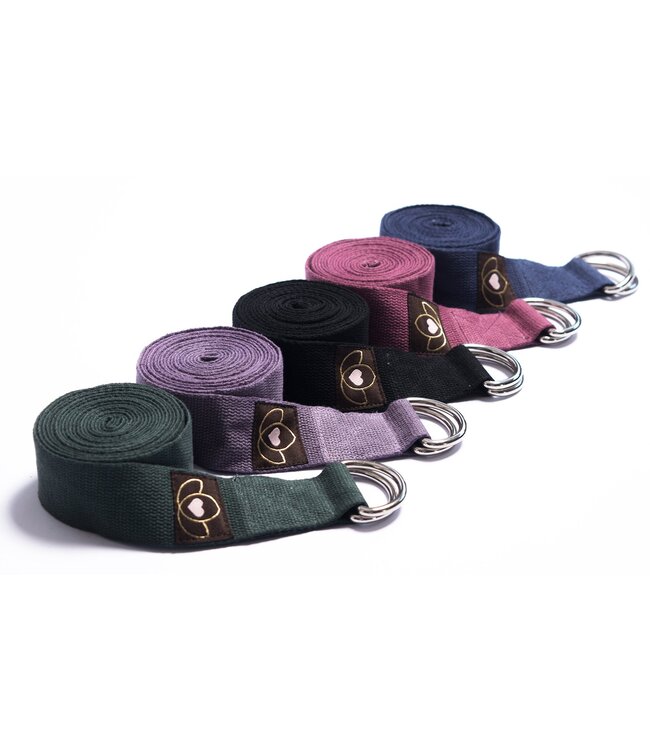 Yogagurt extra lang Schwarz - Lotus