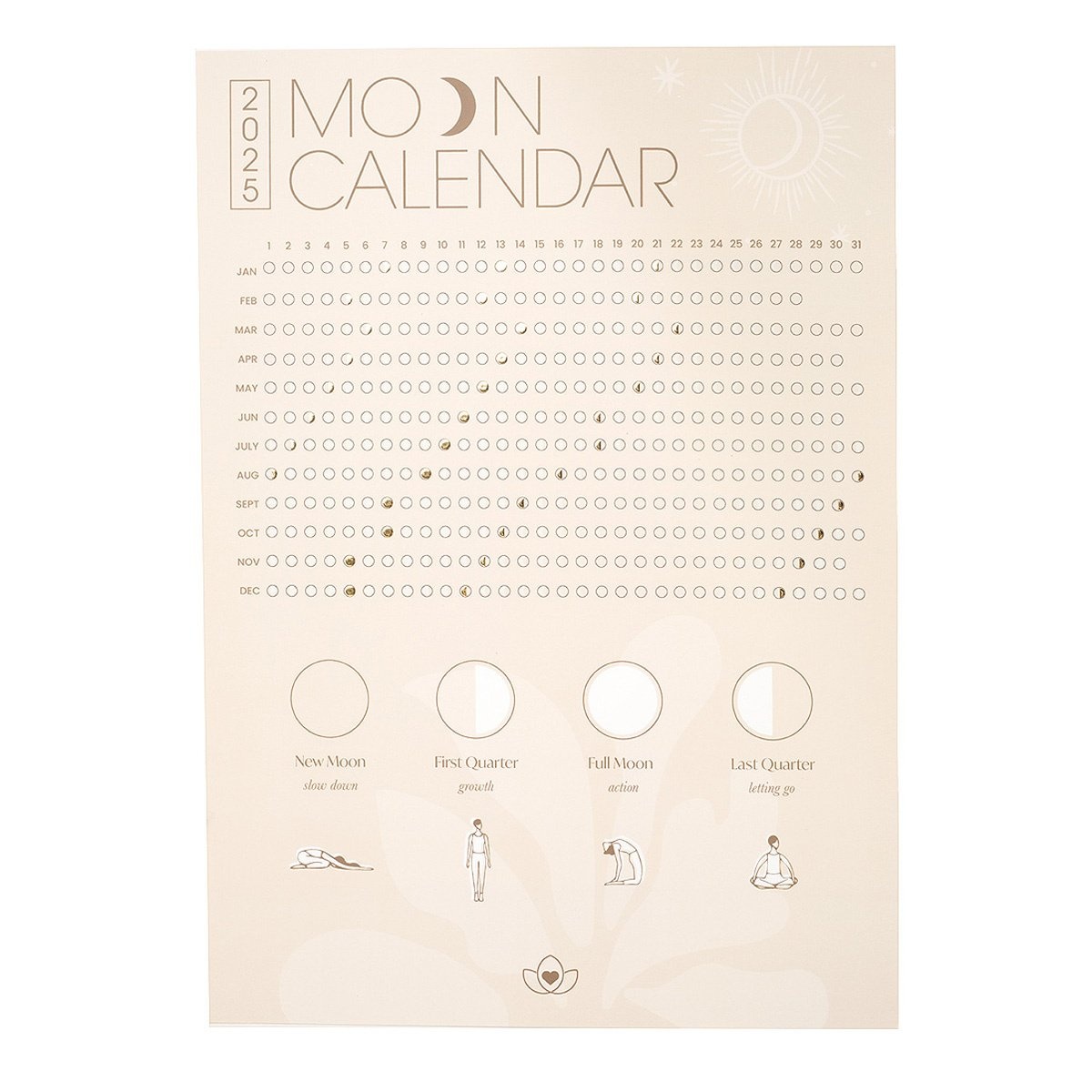Mondkalender 2025 - Lotus - Superyoga