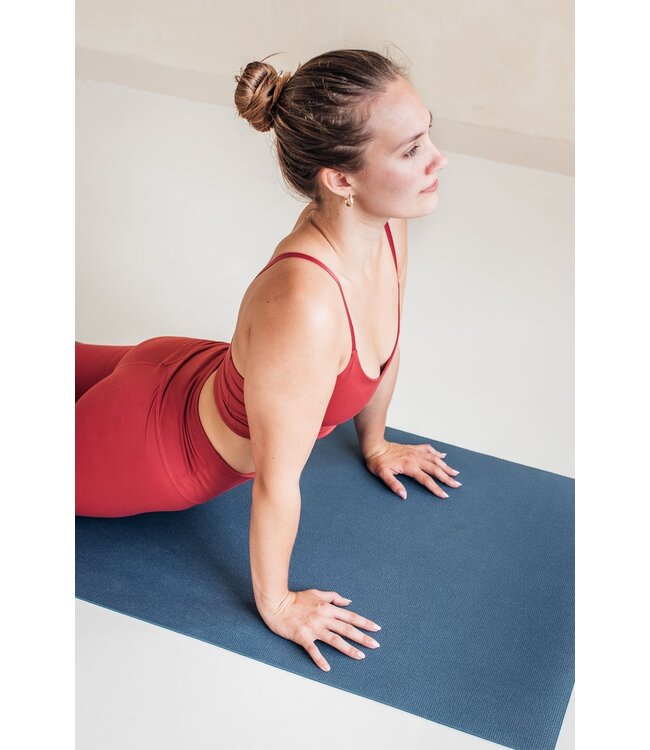 Yogamatte Studio Blau extra lang und breit - Lotus