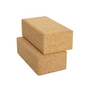 Lotus Yoga Block öko Naturkork 2 Stück - Lotus