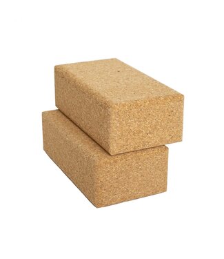 Lotus Yoga Block öko Naturkork 2 Stück - Lotus