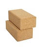 Yoga Block öko Naturkork 2 Stück - Lotus