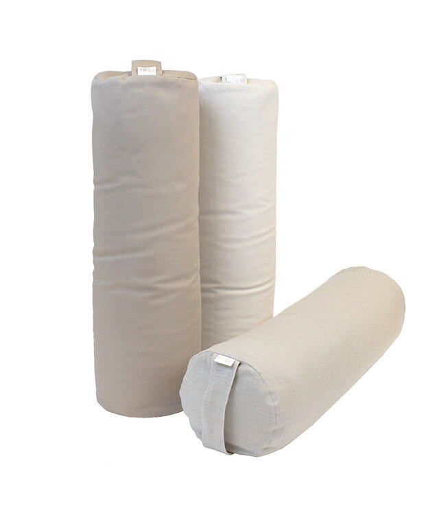 Bolster natürliches Leinen rund - Pure