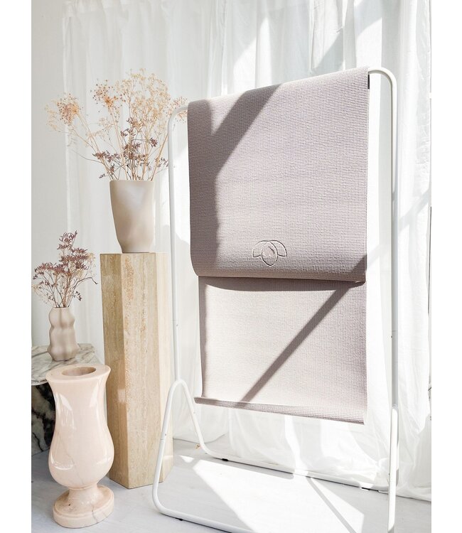 Yogamatte sticky extra lang Taupe 200 cm - Lotus