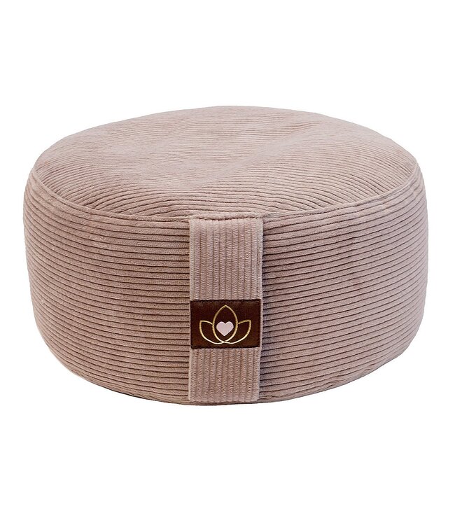 Meditationskissen öko ripp taupe rund - Lotus