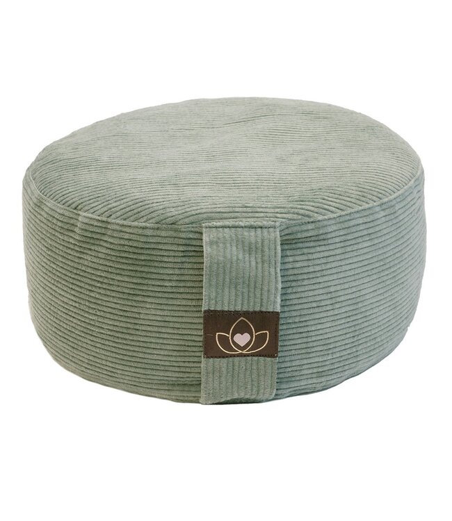 Meditationskissen öko Ripp Aschgrün rund - Lotus