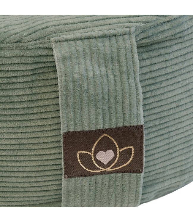 Meditationskissen öko Ripp Aschgrün rund - Lotus