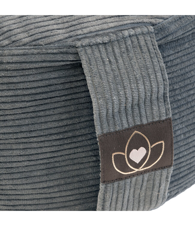 Meditationskissen öko Ripp Anthrazit rund - Lotus