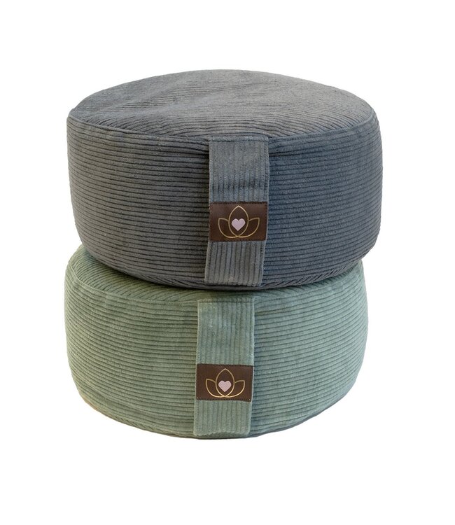 Meditationskissen öko Ripp Anthrazit rund - Lotus