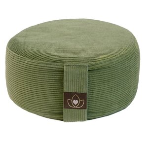 Lotus Meditationskissen öko Ripp Olivgrün rund - Lotus