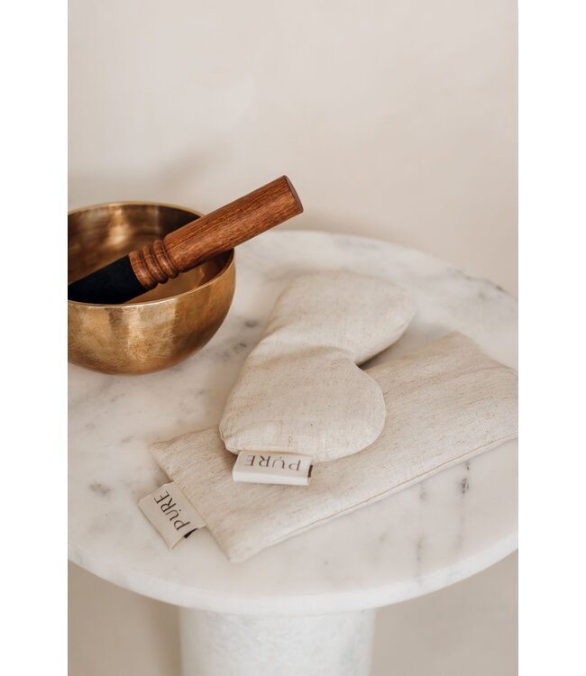 Augenkissen Leinen Lavendel geformt natürliche Farbe öko - Pure