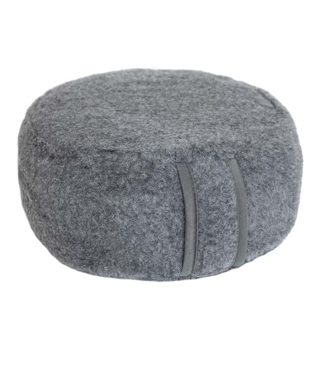 Meditationskissen Anthrazit Merino Wolle - Lotus