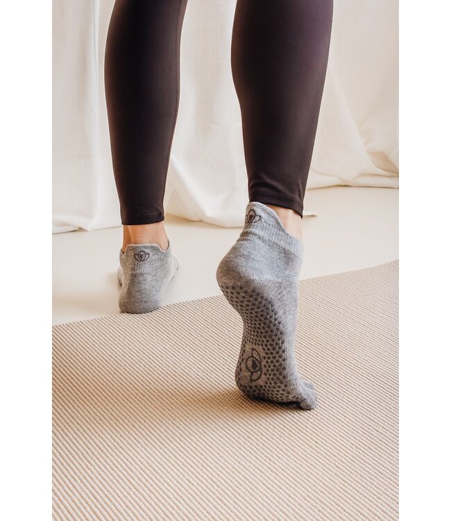 Yoga/Pilates Zehensocken rutschfest Grau - Lotus