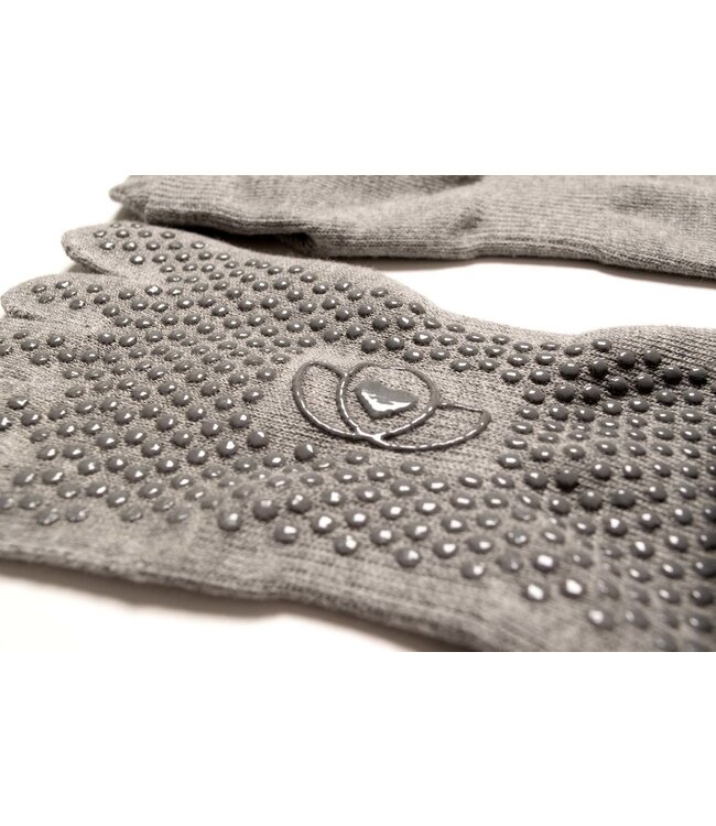 Yoga Socken rutschfest Grau - Lotus