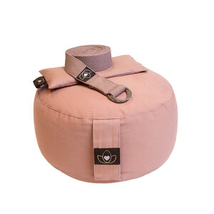 Lotus Set Meditationskissen, Augenkissen und Gurt Nude - Lotus