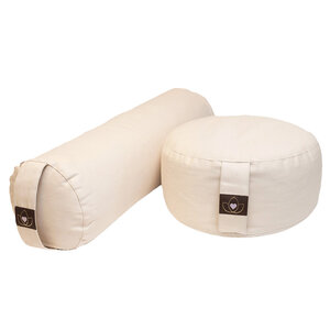 Lotus Set Bolster und Meditationskissen - Sand
