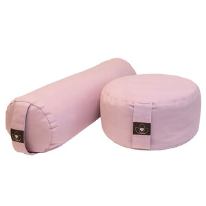 Lotus Set Bolster und Meditationskissen - Altrosa