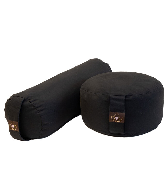 Set Bolster und Meditationskissen - Schwarz